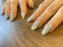 クアイネイル(Quai Nail)/ワンカラーにクリアマグ^ ^