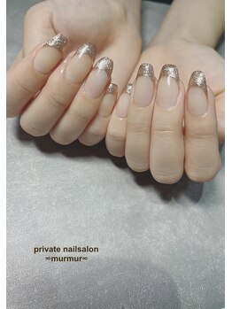 プライベート ネイルサロン マーマ(murmur)/ラメフレンチ