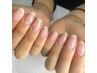 《nail hand》クリアネイルコース¥4600 *自爪の補強にオススメ*