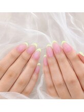 自爪　フレンチ　オフィスネイル