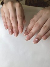 ライフネイル 恵比寿(LifeNail)/ワンカラーにリボン