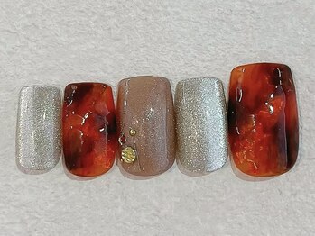 べっ甲ネイル　マグネットネイル