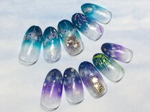 ネイルサロン キャンディネイル(Candy Nail)/七夕ネイル　ｂｙ星