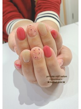 プライベート ネイルサロン マーマ(murmur)/春定番押し花ネイル