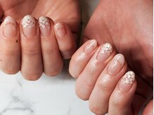 ネイルサロンブラン(nail salon BLANC)/ホログラムフラワーネイル