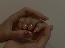 パーツで個性を♪オーロラネイル