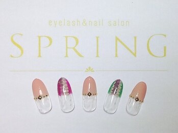 スプリング アイラッシュアンドネイル(SPRING eyelash&nail)/ピーコックフレンチ♪
