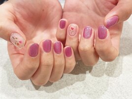 マグネット×フラワーネイル
