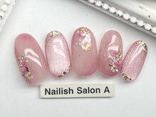 ネイリッシュサロン エー(Nailish Salon A)/押し花マグネットネイル