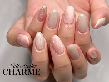 シャーム(CHARME)/桃ネイル