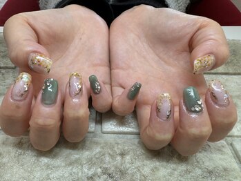 春のミモザネイル