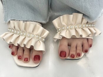 ティンク 大船店(Tink)/フットネイル ラメワンカラー