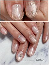 ネイルアトリエルカ(nail atelier LUCA)/W-477 フラワーブライダルネイル