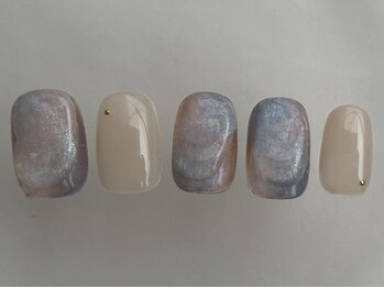アイネイルズ 渋谷店(I nails)/オレンジマグブルーニュアンス