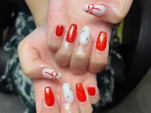 ブランシュネイル(BlancheNail)/赤いリボンって目を引いちゃう！