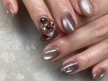 ヴィヴィアン ネイル(Vivian nail)/マグネット　ブラウン