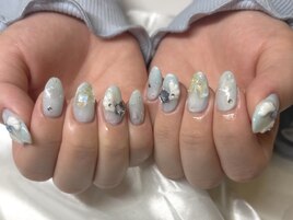 ブルー天使ネイル