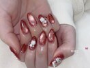 【上品さ華やかさな大人ネイル】
