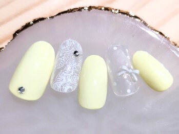 ミュゲットネイル(Muguet nail)/レース柄ネイル