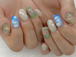 【山崎】絵画風ネイル