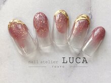 ネイルアトリエルカ(nail atelier LUCA)/W-20塗りかけアクセサリーネイル