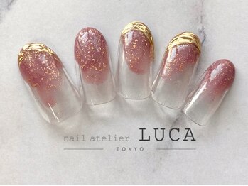 ネイルアトリエルカ(nail atelier LUCA)/W-20塗りかけアクセサリーネイル