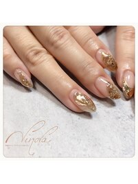 ぷくぷくゴールドアート♪