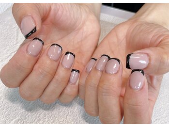 アトリエ グリッター(atelier glitter)/ショートフレンチネイル