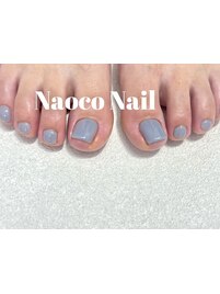 くすみブルー＊フットワンカラー