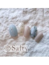 ネイルアンドアイラッシュサロン ソルティ 寺田町(salty)/フラワーネイル