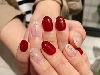 ネイルズ ララ(nails Lala)/ボルドーネイル。