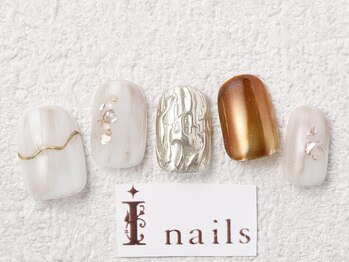 アイネイルズ 梅田店(I nails)/ミラーニュアンスネイル￥8200