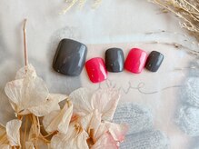 ネイルサロン&スクール ジーナ(GINA)/グレー×ピンク