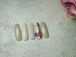 チェックネイル　ニットネイル