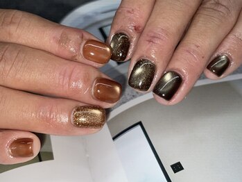 マロンマグネットネイル