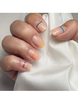 ユナールネイル(YUNA.L Nail)/【ワンカラー＋ライン】