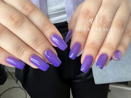 紫ワンカラーネイル