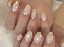 マラマネイル(Malama Nail)/シンプル/フレーク/乳白色/