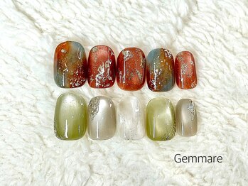 ジェンマーレ たまプラーザ店(Gemmare)の写真/ソフトジェルオフ無料！カラー変更もOK♪カラーチャートよりデザイン/カラーお選び下さい