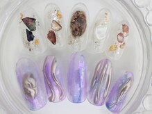 ネイルサロン あかねいろ/秋冬　ニュアンス　ぷっくり