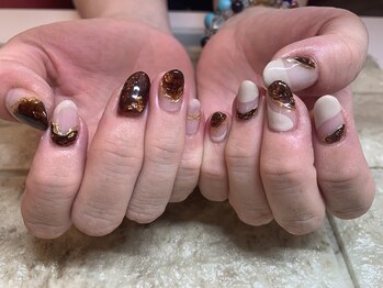 奥行き感のあるインクネイル