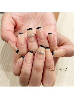 ナナネイル(Nana.Nail)/細フレンチネイル