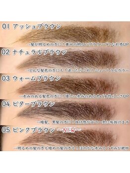 シアン(Cyan.)/眉カラーチャート