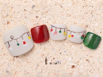 アイネイルズ 町田店(I nails)/クリスマスフットネイル10480円
