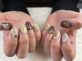 バレンタインネイル