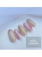 ネイルズガーデン(NAILS GARDEN)/シンプルニュアンスネイル