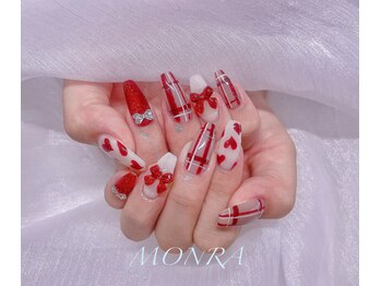 エム 新大久保店(M)/バレンタインネイル