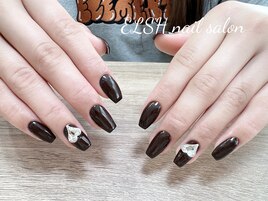 ワンカラー+ハートパーツ