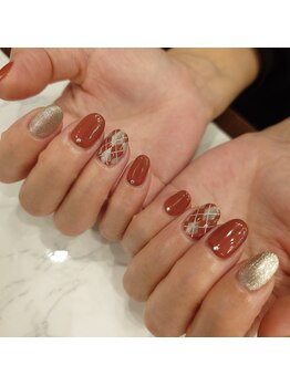 ハーティーネイル hearty nail 溝の口店/アーガイル/マグネット/冬