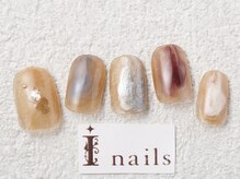 アイネイルズ 梅田店(I nails)/ニュアンスシンプルネイル￥7700